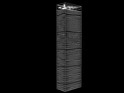 Skyscraper - LowPoly tall building Low-poly 3D model