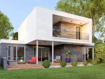 SCENE LUMION 11 AND ABOVE box house BY YOGA4ARCH  3D model