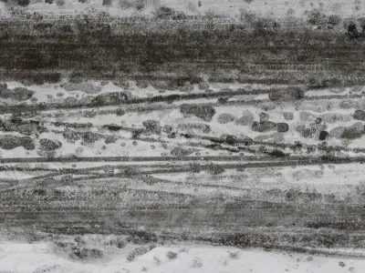 frozen street - lowpoly and 20 meter Low-poly 3D model