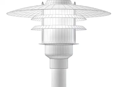 Standing Exterior Lamp 3D Model 3D model