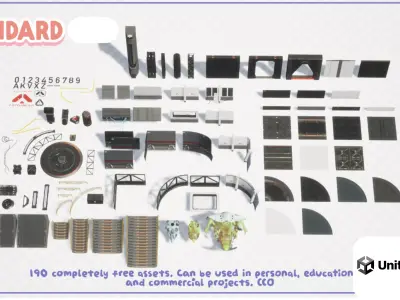 Games Modular Sci Fi Megakit 270 Modular Environment Assets Low-poly 3D model