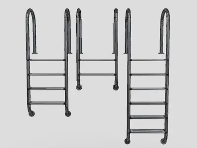 Pool Ladder Pack Low-poly 3D model