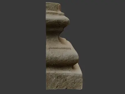 Architectural Concrete Molding 3D Scan Low-poly 3D model