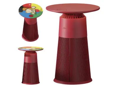 3 Tables Air Purifier LG PuriCare AeroFurniture RGB Lighting 3D model