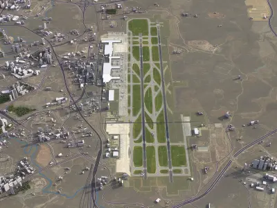 Guiyang - Airport - KWE Low-poly 3D model