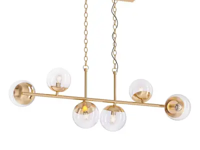 Gold Modern Chandelier 3D model