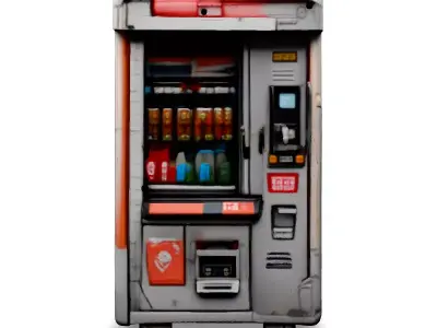 SciFi Vending Machine Game Asset Low-poly 3D model