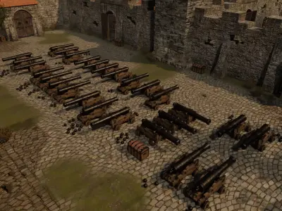 Medieval Castle Layout 3D model