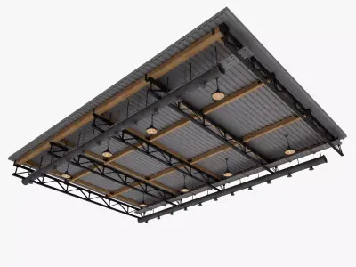 Ceiling Ventilation Pipes 25 3D model