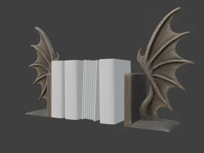 Dragon Wings Bookends 3D print model