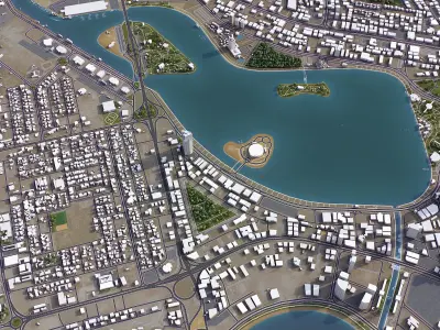 Sharjah Low-poly 3D model