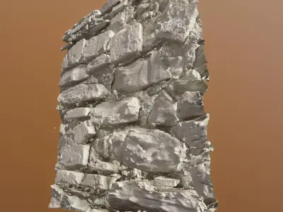 Stonewall02 stone wall 3D model