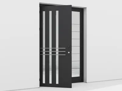 Aluminium door 40 3D model