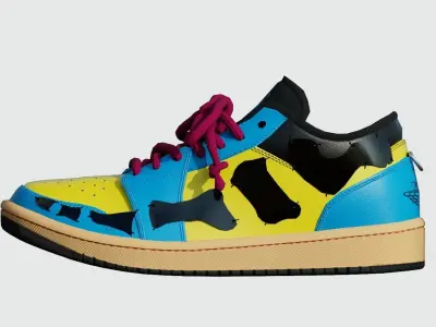 DINO 2 Air Jordan 1 WAYNE LOW Shoes PBR  Low-poly 3D model