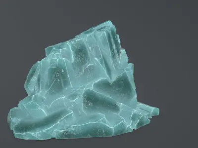 Cristal Mountain Low-poly 3D model