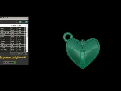 Kids Heart Pendants 3dm STL OBJ FBX Renders Details 3D print model shop
