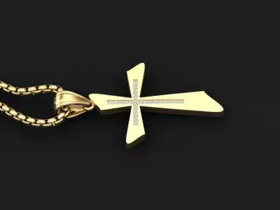 Cross Light Gold 3CP004 3DM STL 3D model