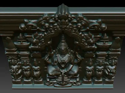 Indian Temple Wall basrelief 22 240619 3D print model