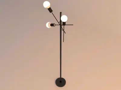 dark floor lamp 3D model