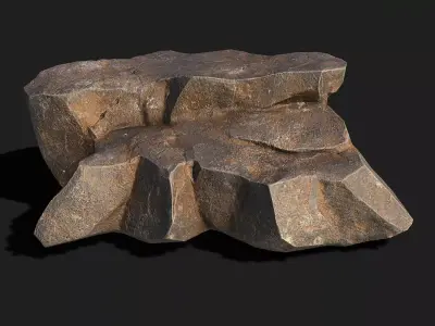 Mountain Rock 01 Low-poly 3D model