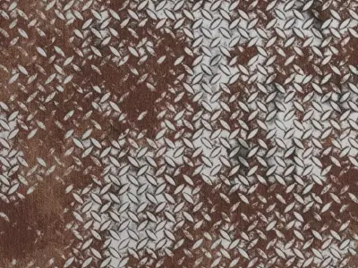 Rusty Metal Tread Plate Industrial PBR Seamless Texture