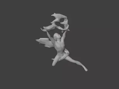 Prometheus Chernobyl Statue  3D model