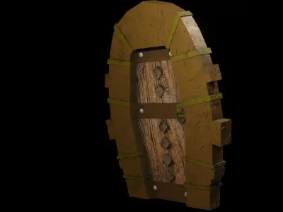 Door stylized Low-poly 3D model