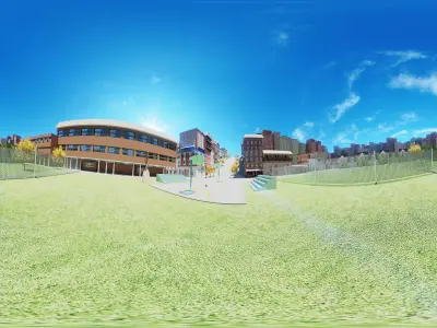 CarToon City Street Low-poly 3D model