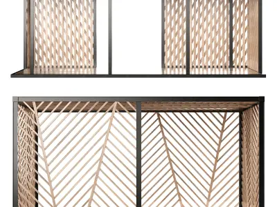 Gazebo scene outdoor 2 3D model