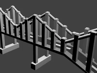 Bridge 3D model brooklyn 3D model