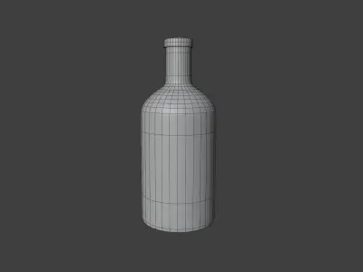 Glass Bottle Mockup  3D model