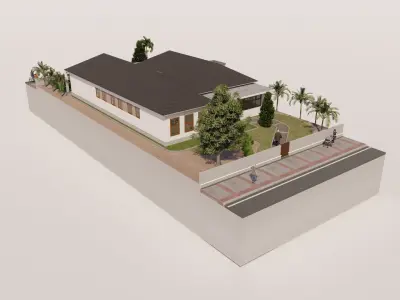 3D Modeling Architecture Modern Residence 3D model
