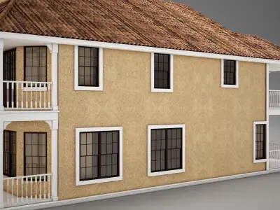 High def BIG Latin Hacienda Modern 7 3D model