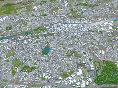 Cork City Ireland Low-poly 3D model