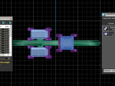 Three Stone Light Weight Band Ring 3D print model