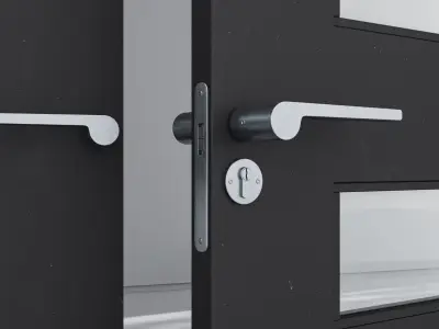 Aluminium door 99 3D model