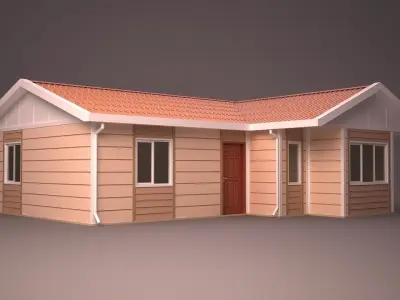 HOME house with roof 3D model