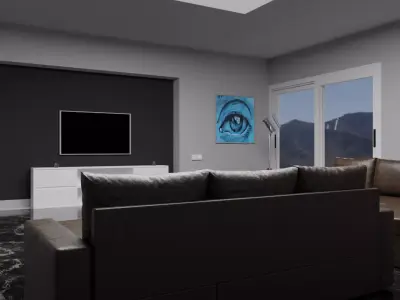 living room 3D model 74