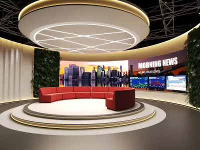 tv studio 3D model