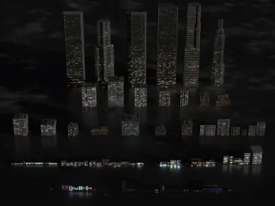 High Detailed Modern City Model Pack 3D model