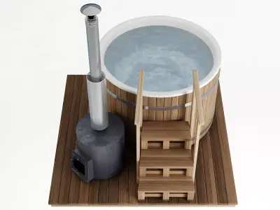 Wood-fired vat 3D model