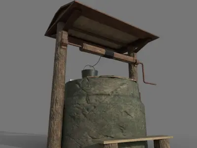 The Village Well Free low-poly 3D model