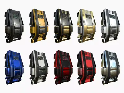 10 SciFi Backpack F Collection - Fashion Character Design