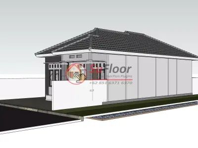 House 8x19m code 543 - Sketchup 3D model 3D model 3D model
