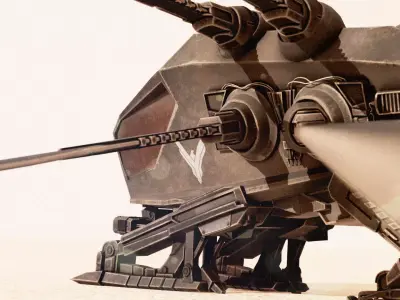 Ornithopter from DUNE Low-poly 3D model