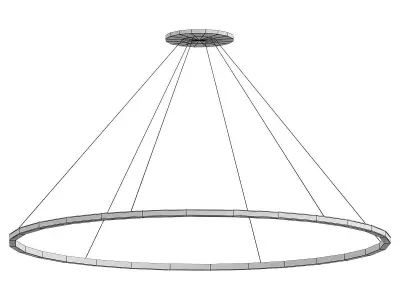 CIRCULAR pendant light with frame 3D model