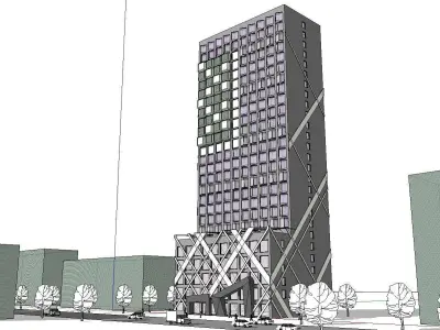 vacation spot-Resort-Fashion Leisure Hotel-0208 3D model