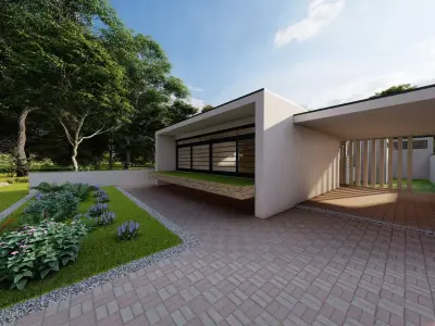 Casa Scene-villa-modern house 3D model 17