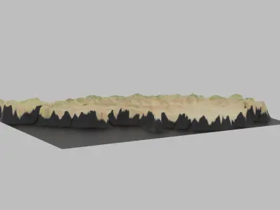 Lebanon Map Country Low-poly 3D model