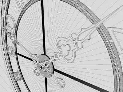 Modern Glass Tower Clock 3D model